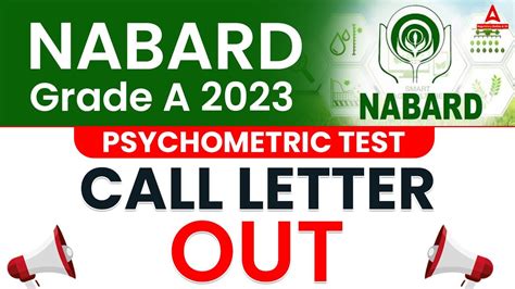 Nabard Grade A Psychometric Test Call Letter Out Nabard