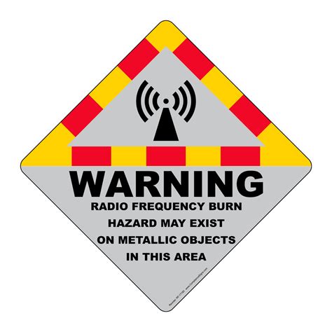 Warning Radio Frequency Hazard Sign RF 16369 Process Hazards