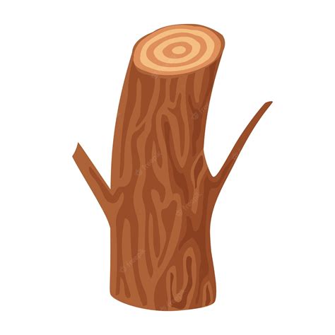 Madera De Tronco De árbol Cortada Vector Premium