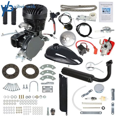 Black 100cc 2 Stroke Bicycle Motor Kit Bike Motorized Petrol Gas Engine