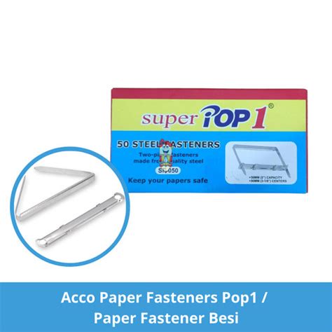 Promo Acco Paper Fasteners Pop1 Paper Fastener Besi Acco File