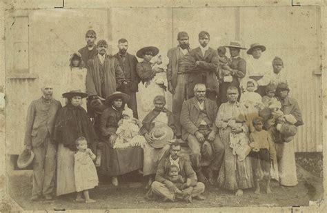 Group of St Clair Aborigines, near Singleton NSW. First AIM station ...