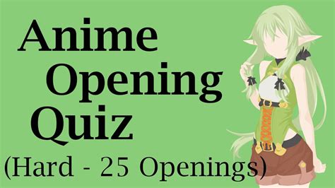 Anime Opening Quiz 25 Openings HARD YouTube