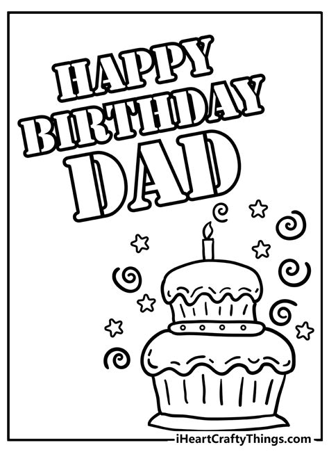 Happy Birthday Dad Coloring Pages