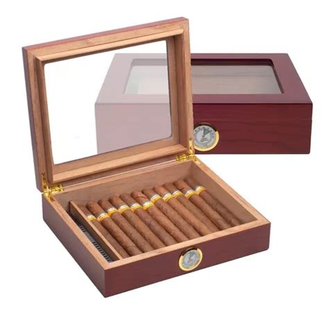 Caja Para Habanos Humidor Para Puros Cigarros Cuotas Al Mismo Precio