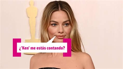 Oscars 2024 Margot Robbie Margot Robbie Se Viste De Luto Para Los