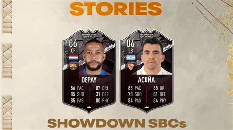 FIIFA23 SOLUTION SBC MEMPHIS DEPAY MARCOS ACUNA SHOWDOWN WORLD