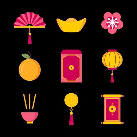 Premium Vector Chinese New Year Icon Set