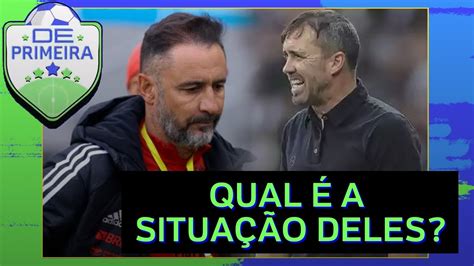 Situações de VITOR PEREIRA no FLAMENGO e Coudet no GALO Palmeiras