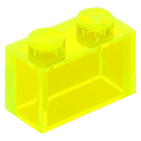 Lego Einzelteil 3065 Trans Neon Green Brick 1 X 2 Without Bottom Tube