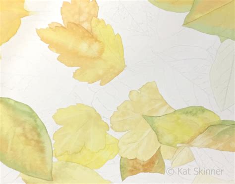 How I Painted The Autumn Leaves Watercolor Painting Kat Skinner