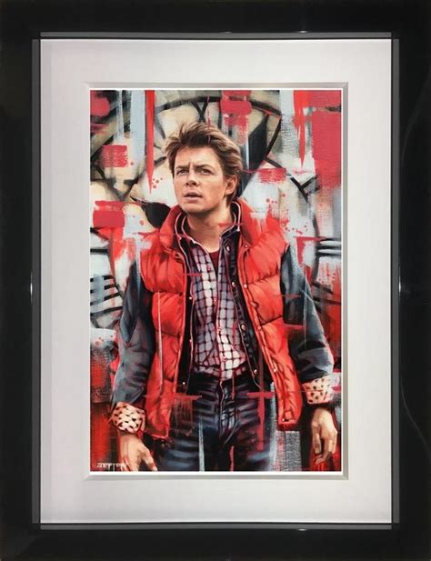 Marty Mcfly Original Black Framed By Ben Jeffery