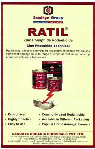 RATIL(ZINC PHOSPHIDE), Powder, Rodents at Rs 705/kg in Mumbai | ID ...