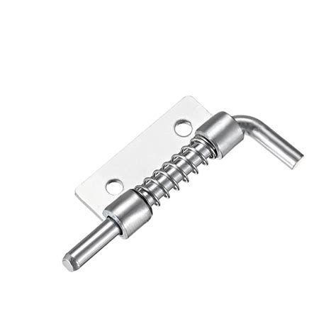 Unique Bargains Carbon Steel Lock Bolt Spring Loaded Pin Latch 56mm Long (Right) 10pcs - Walmart ...