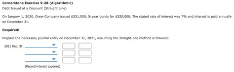 Solved Cornerstone Exercise 9 28 Algorithmic Debt Issued Chegg