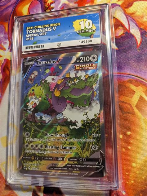 Pokémon TCG Tornadus V Chilling Reign 185 198 Holo Full Art eBay