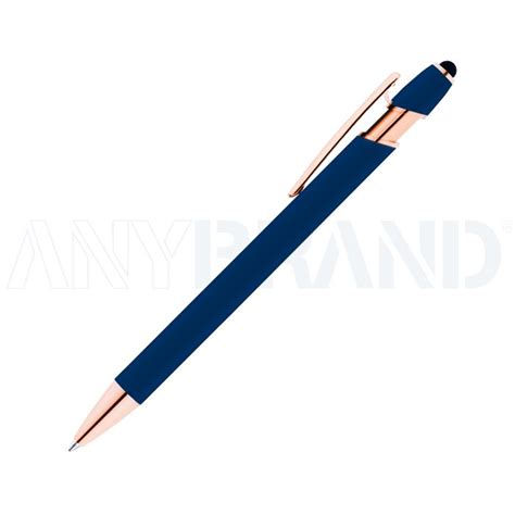 Alpha Soft Touch Kugelschreiber Rosegold Mit Stylus Mit Logo Bedrucken