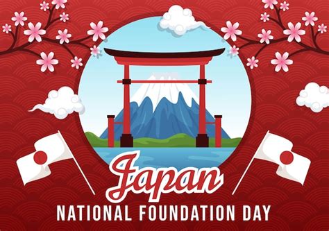 Premium Vector Happy Japan National Foundation Day On February 11