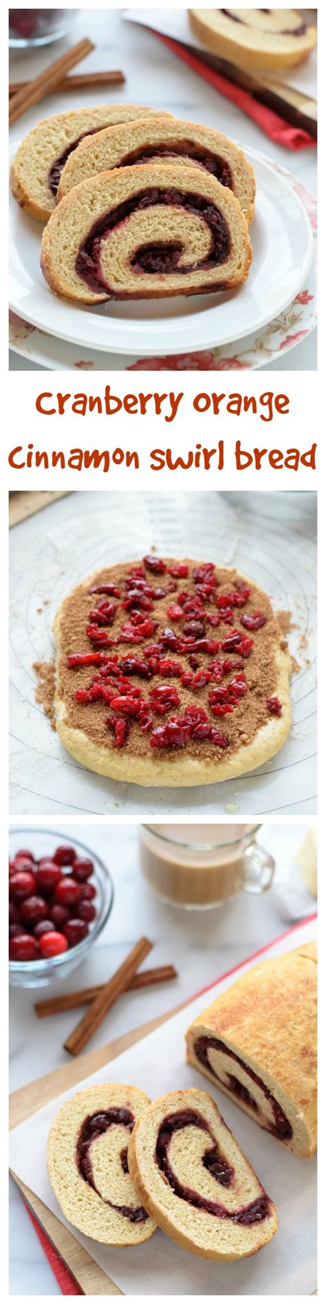 Cranberry Orange Cinnamon Swirl Bread