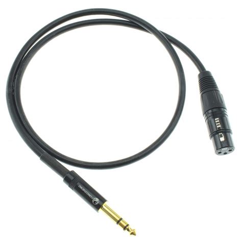 Balanced Interconnect Cable Male Jack Mm Trs To Female Xlr Pole