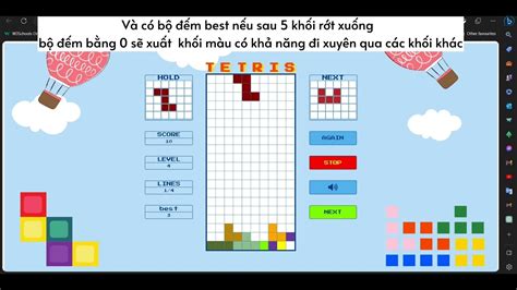 Game Tetris V I C P Kh C Nhau S D Ng Html Css Js Youtube