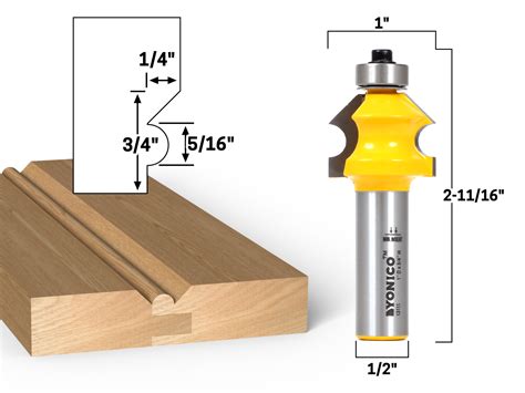 Bevel Bead Wainscoting Router Bit Shank Yonico Ebay