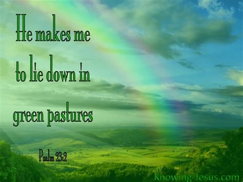 Psalm 23 2 He Makes Me Lie Down In Green Pastures Green