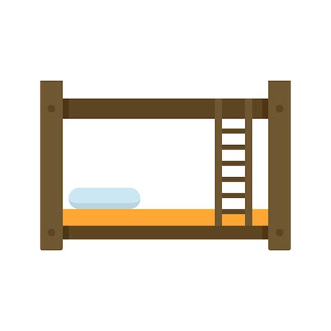 Premium Vector Room Bunk Bed Icon Flat Illustration Of Room Bunk Bed