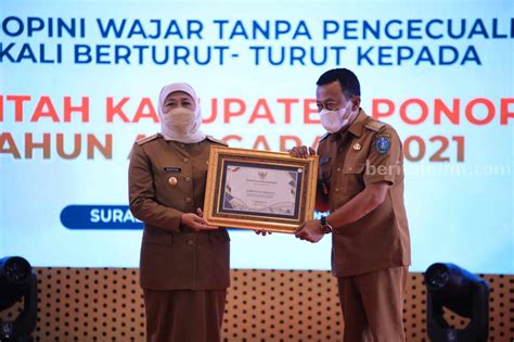 Ponorogo 10 Kali Raih Opini WTP Bupati Sugiri Ini Bukan Prestasi Tapi