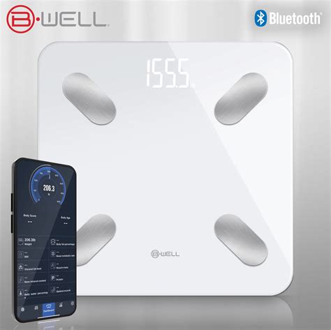 BWell Bluetooth Smart Scale With App Track Weight BMI Body Fat