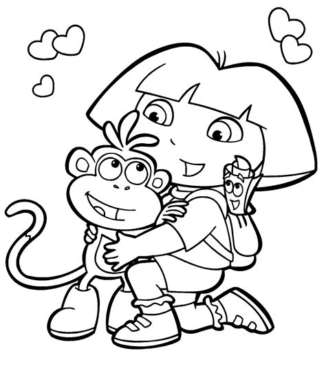 Free Printable Dora The Explorer Coloring Pages For Kids