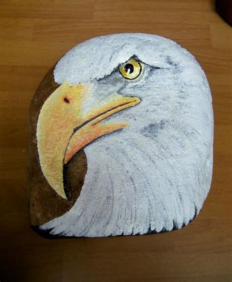 American Bald Eagle Rock Art Painted Stone Stone Painting Rock Painting Art Painted Rocks