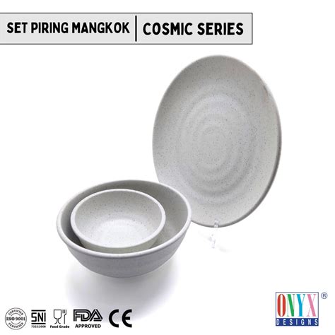 Jual Set Piring Mangkok Makan Melamin Onyx Cosmic Series Cosmic Set