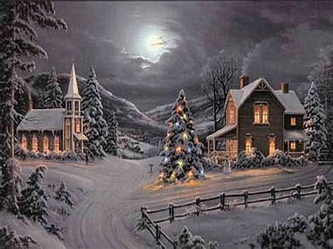 winter snow night houses fantasy | holiday scenes | Pinterest | Winter ...