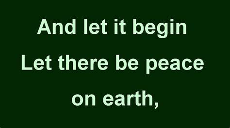 LET THERE BE PEACE ON EARTH Chords - Chordify