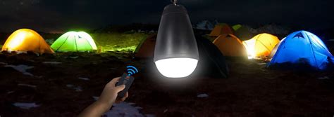 waterproof led camping bulb for tent with remote control