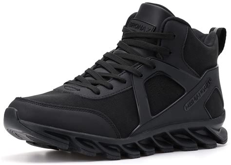 Buy Bronax High Top Sneakers For Men Classic Leather Waterproof Lace Up