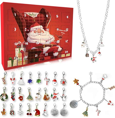 Girls Advent Calendar 2023 Charm Bracelet And Necklace Making Kit For