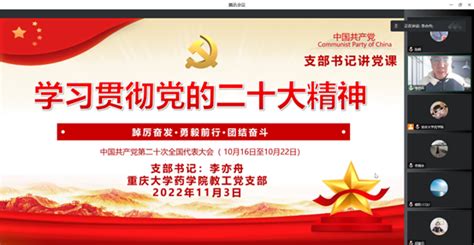 【三会一课——上党课】让党旗在新征程上高高飘扬——支部书记讲党课 重庆大学药学院（创新药物研究中心）