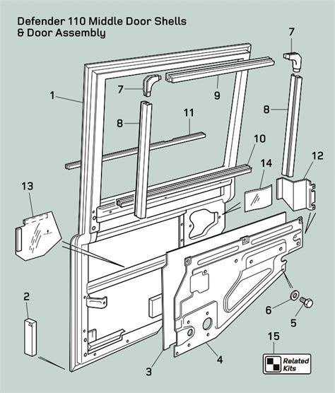 Land Rover Defender Door Parts Diagram Rover Lr