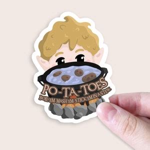 Samwise Gamgee Gloss Sticker Potatoes LOTR Stickers Sean Astin Nerdy ...