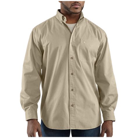 Men's Carhartt® Hines Long-sleeve Work Shirt - 282544, Shirts & Polos ...