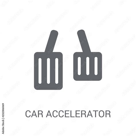 Car Accelerator Icon Trendy Car Accelerator Logo Concept On White