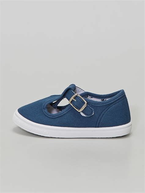 Ballerines En Toile Bleu Navy Kiabi