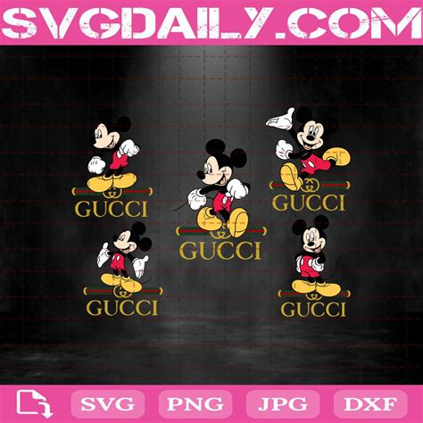 Mickey Gucci 5 Logo Svg Bundle Mickey Gucci Logo Svg Mickey Gucci Svg