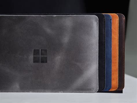 Surface Laptop Studio Case Gray Leather Sleeve Microsoft Etsy