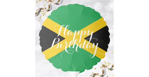 Jamaica Jamaican Flag Happy Birthday Party Balloon Zazzle