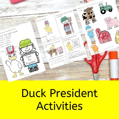 Duck for President Lessons – Activities to go along with the book!