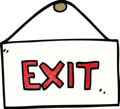 Cartoon Doodle Exit Sign Vector Art At Vecteezy