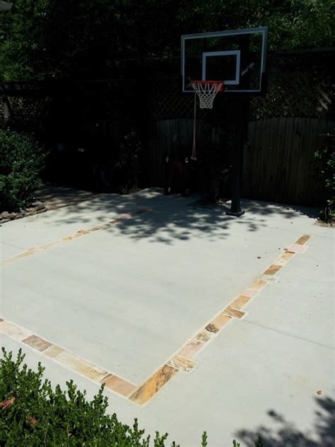 Custom Concrete Basketball Court Minimalistisch Garten Charlotte